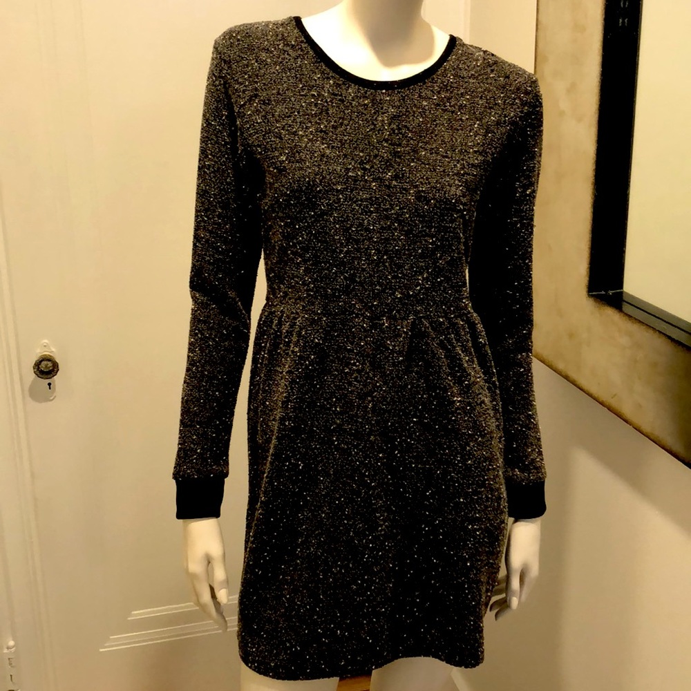 Stylish TopShop Tweed Long Sleeve Dress - Size 6/8